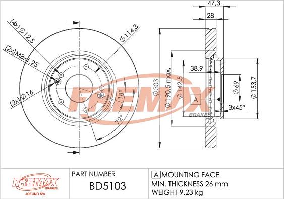 FREMAX BD-5103 - Discofreno autozon.pro