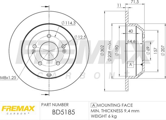 FREMAX BD-5185 - Discofreno autozon.pro