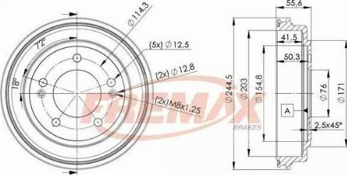 FREMAX BD-5174 - Tamburo freno autozon.pro