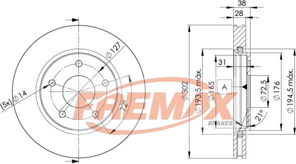 FREMAX BD-5170 - Discofreno autozon.pro