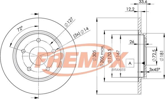 FREMAX BD-5173 - Discofreno autozon.pro