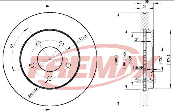 FREMAX BD-5347 - Discofreno autozon.pro