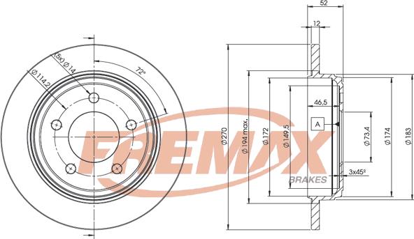 FREMAX BD-5356 - Discofreno autozon.pro