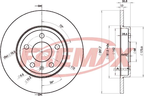 FREMAX BD-5316 - Discofreno autozon.pro