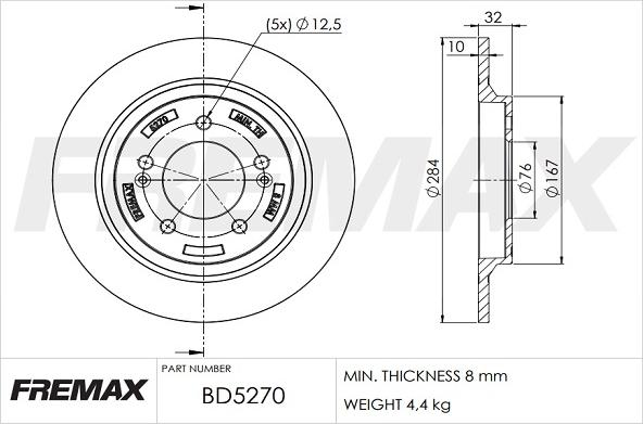 FREMAX BD-5270 - Discofreno autozon.pro