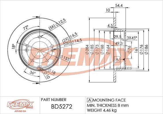 FREMAX BD-5272 - Discofreno autozon.pro