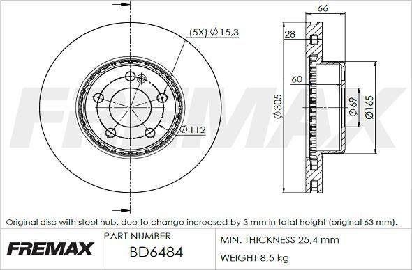 FREMAX BD-6484 - Discofreno autozon.pro