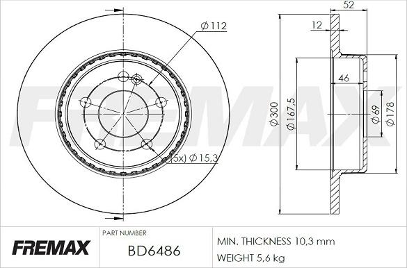 FREMAX BD-6486 - Discofreno autozon.pro