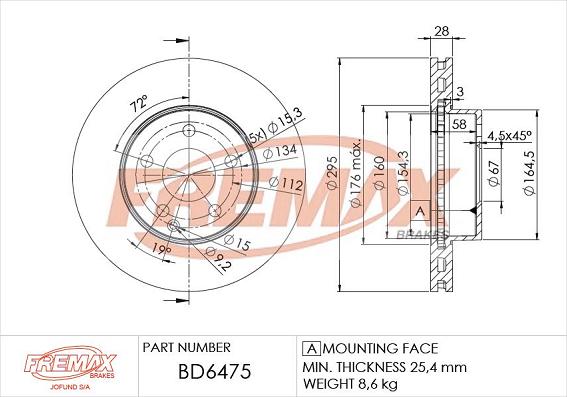 FREMAX BD-6475 - Discofreno autozon.pro