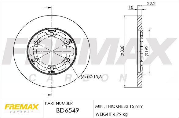 FREMAX BD-6549 - Discofreno autozon.pro