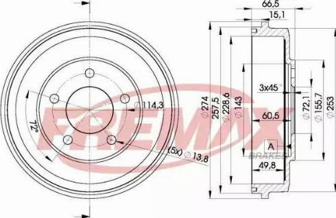 FREMAX BD-6544 - Tamburo freno autozon.pro