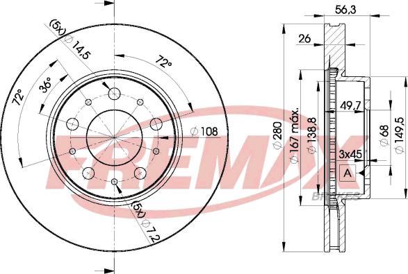 FREMAX BD-6567 - Discofreno autozon.pro