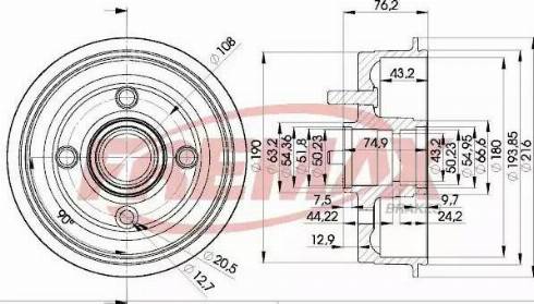 FREMAX BD-6629 - Tamburo freno autozon.pro