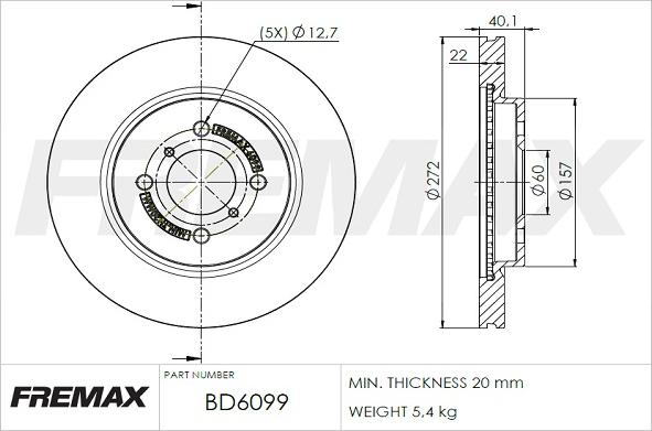 FREMAX BD-6099 - Discofreno autozon.pro