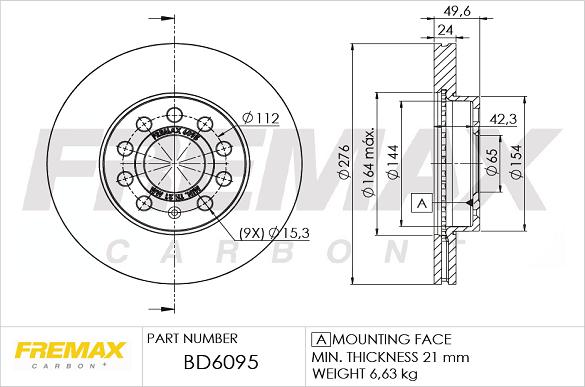 FREMAX BD-6095 - Discofreno autozon.pro