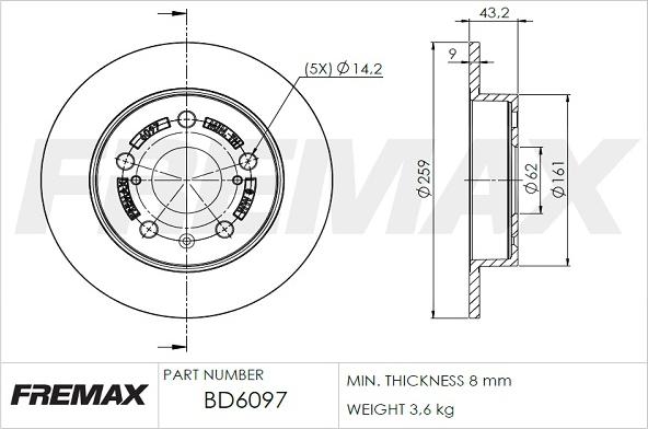 FREMAX BD-6097 - Discofreno autozon.pro