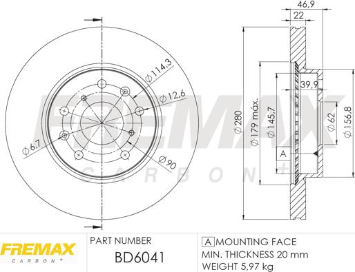 FREMAX BD-6041 - Discofreno autozon.pro