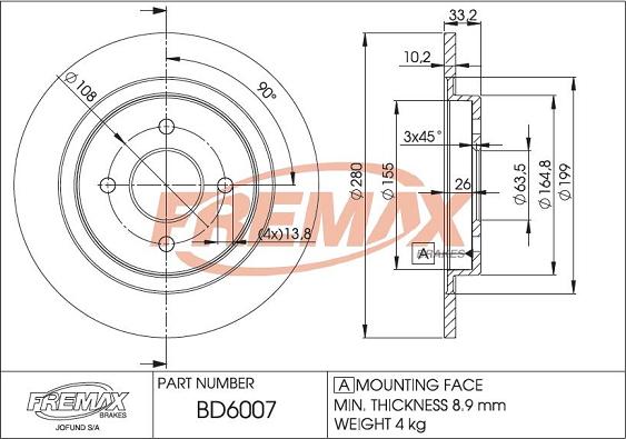 FREMAX BD-6007 - Discofreno autozon.pro