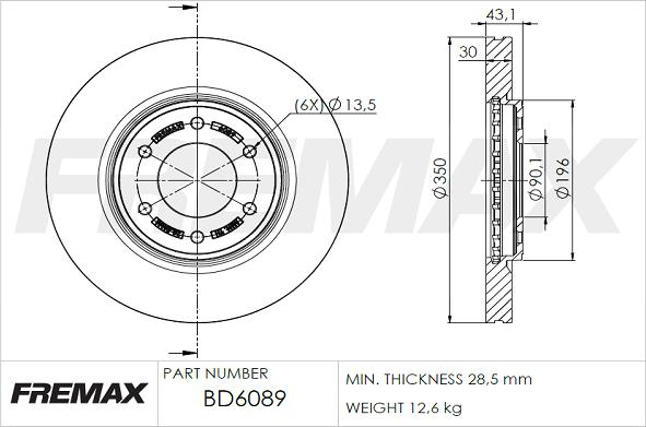 FREMAX BD-6089 - Discofreno autozon.pro