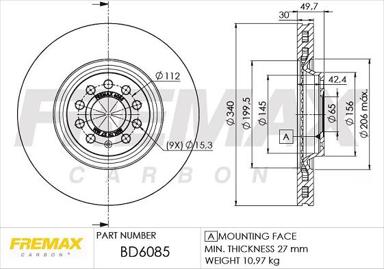 FREMAX BD-6085 - Discofreno autozon.pro