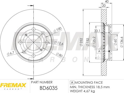 FREMAX BD-6035 - Discofreno autozon.pro