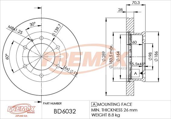 FREMAX BD-6032 - Discofreno autozon.pro