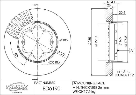 FREMAX BD-6190 - Discofreno autozon.pro