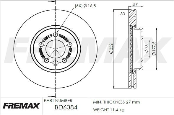 FREMAX BD-6384 - Discofreno autozon.pro