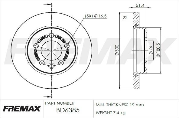 FREMAX BD-6385 - Discofreno autozon.pro