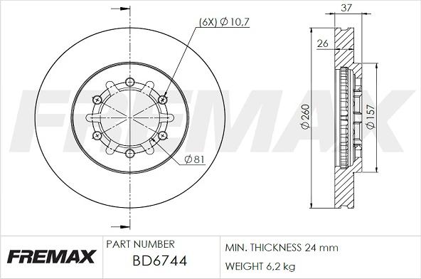 FREMAX BD-6744 - Discofreno autozon.pro