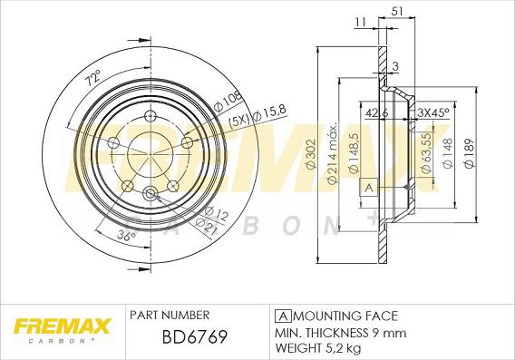 FREMAX BD-6769 - Discofreno autozon.pro