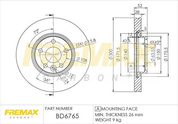 FREMAX BD-6765 - Discofreno autozon.pro