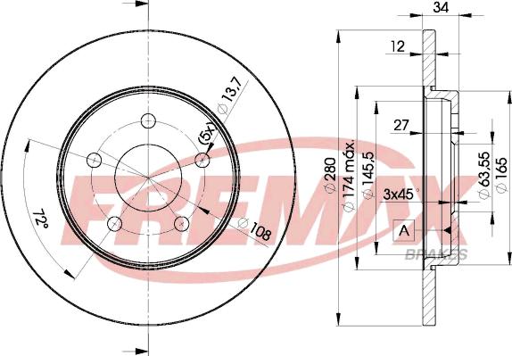 FREMAX BD-6768 - Discofreno autozon.pro