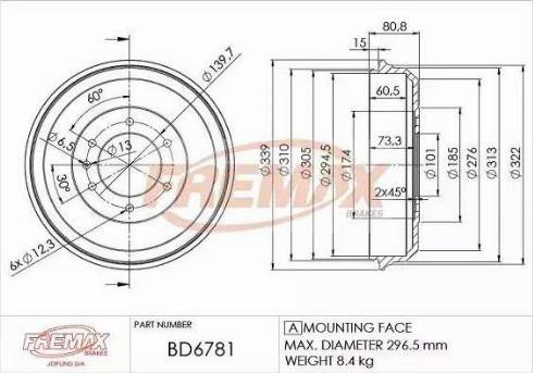 FREMAX BD-6781 - Tamburo freno autozon.pro