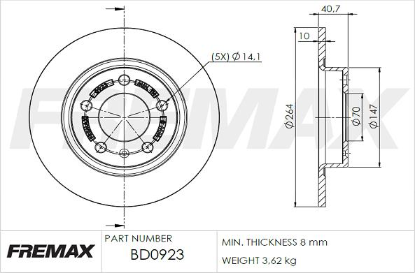 FREMAX BD-0923 - Discofreno autozon.pro