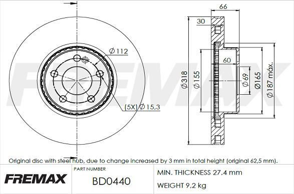 FREMAX BD-0440 - Discofreno autozon.pro