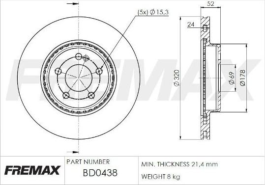 FREMAX BD-0438 - Discofreno autozon.pro