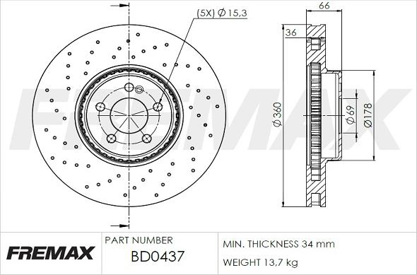 FREMAX BD-0437 - Discofreno autozon.pro