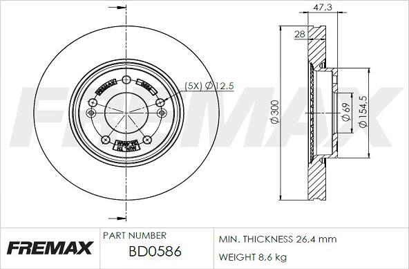 FREMAX BD-0586 - Discofreno autozon.pro