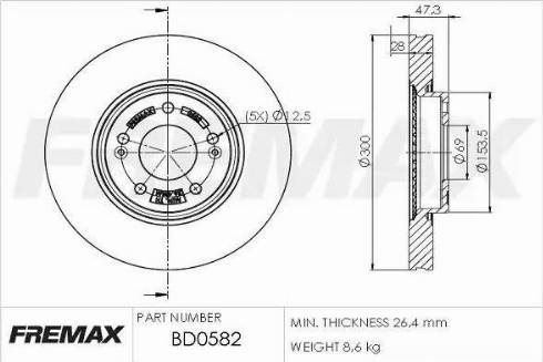 FREMAX BD-0582 - Discofreno autozon.pro