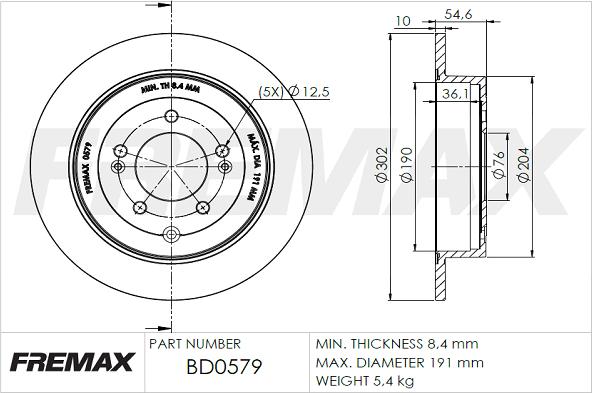 FREMAX BD-0579 - Discofreno autozon.pro