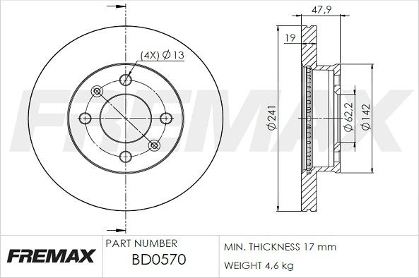 FREMAX BD-0570 - Discofreno autozon.pro