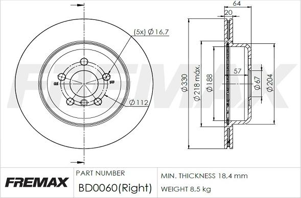 FREMAX BD-0060 - Discofreno autozon.pro