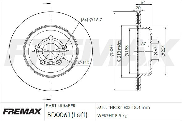 FREMAX BD-0061 - Discofreno autozon.pro