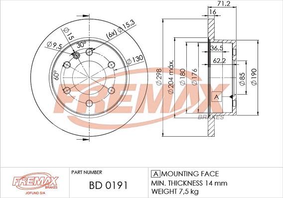 FREMAX BD-0191 - Discofreno autozon.pro