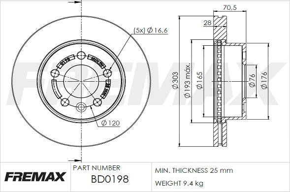 FREMAX BD-0198 - Discofreno autozon.pro