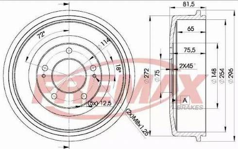 FREMAX BD-0101 - Tamburo freno autozon.pro