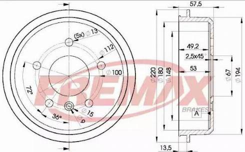 FREMAX BD-0114 - Tamburo freno autozon.pro