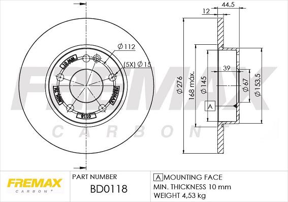 FREMAX BD-0118 - Discofreno autozon.pro