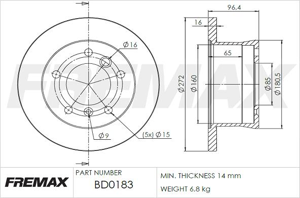 FREMAX BD-0183 - Discofreno autozon.pro